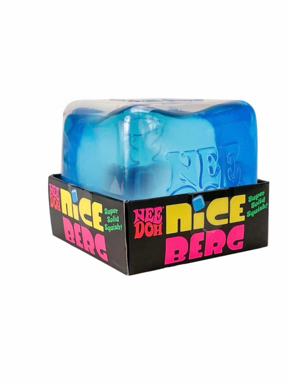 NeeDoh Nice Berg Blue Huge XL Solid Squish Cube Sensory Toy🔥